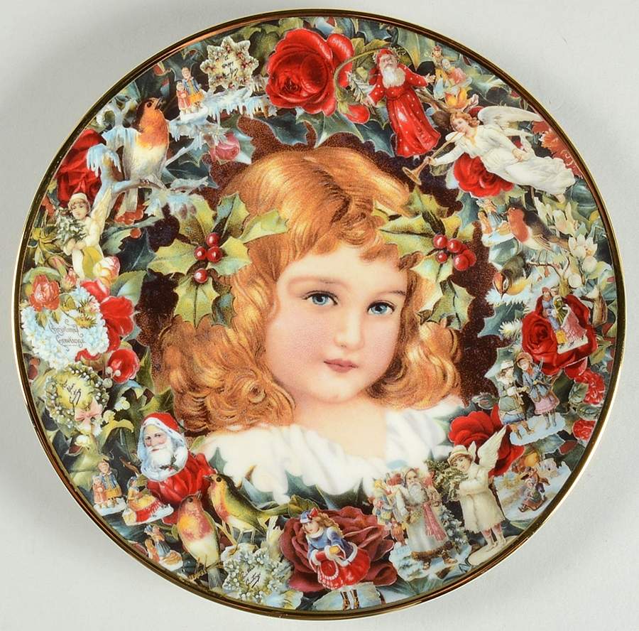 Victorian Christmas Memories Mistletoe And Holly - No Box by Hamilton Collection-1