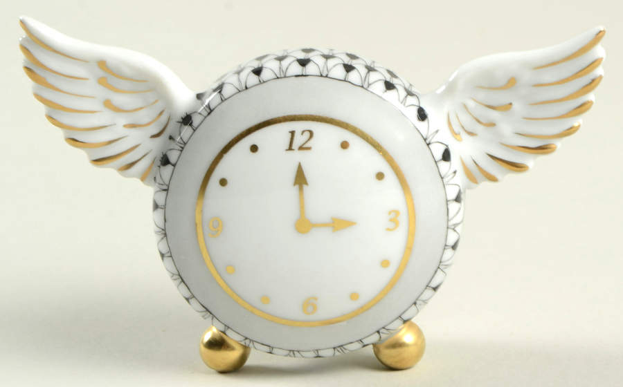 Manmade Objects Time Flies-Black - No Box by Herend-1