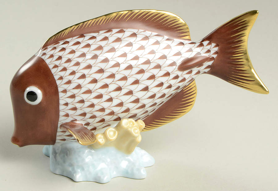 Fish Surgeon Fish-Chocolate - No Box by Herend-1