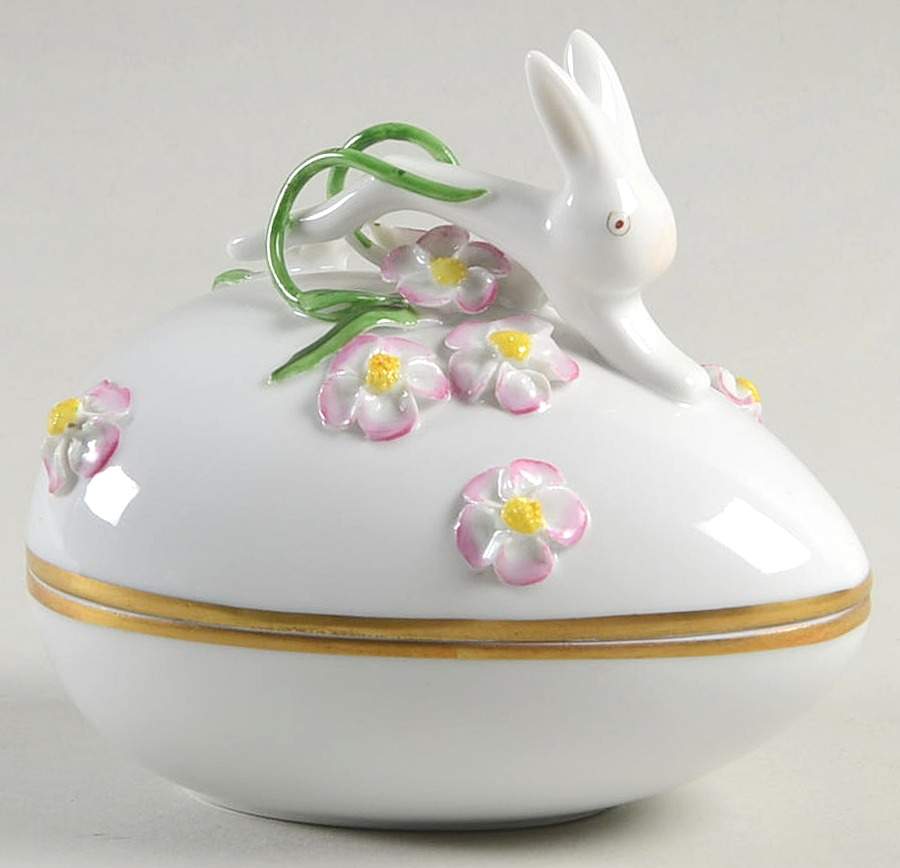 Boxes Egg Box W/Bunny - No Box by Herend-1