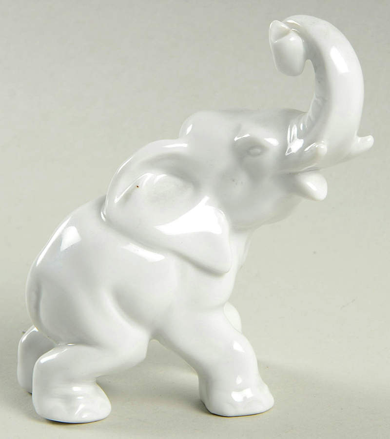 Elephants Joyful Elephant-White - No Box by Herend-1