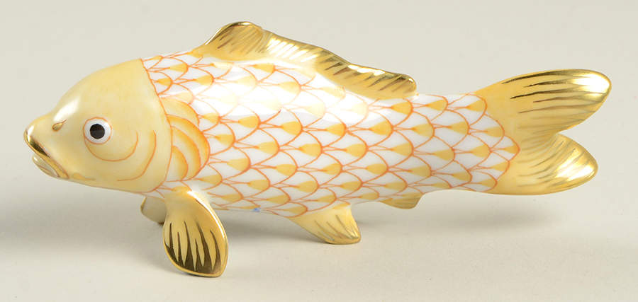 Fish Carp Koi Fish-Butterscotch - No Box by Herend-1