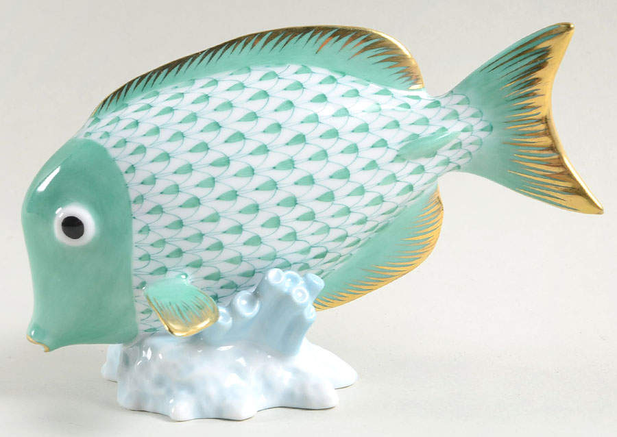 Fish Surgeon Fish-Green - No Box by Herend-1