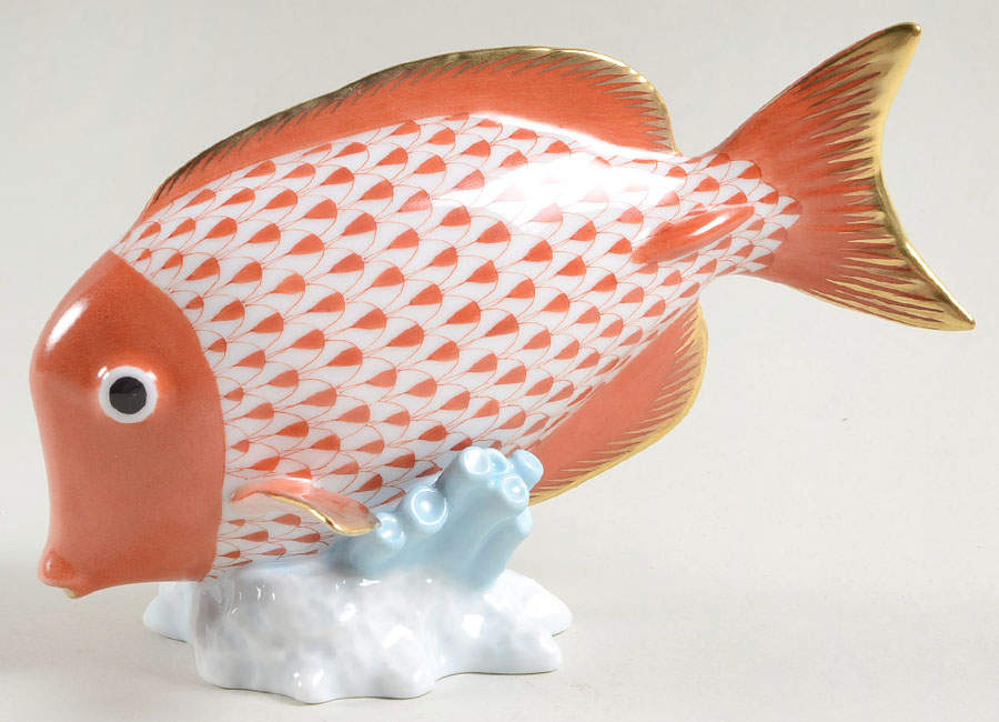 Fish Surgeon Fish-Rust - No Box by Herend-1