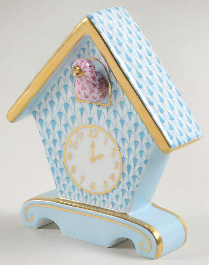 Manmade Objects Cuckoo Clock-Turquoise - No Box by Herend-1