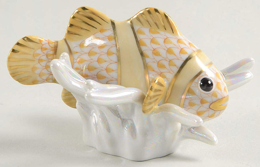 Fish Clownfish-Butterscotch - No Box by Herend-1