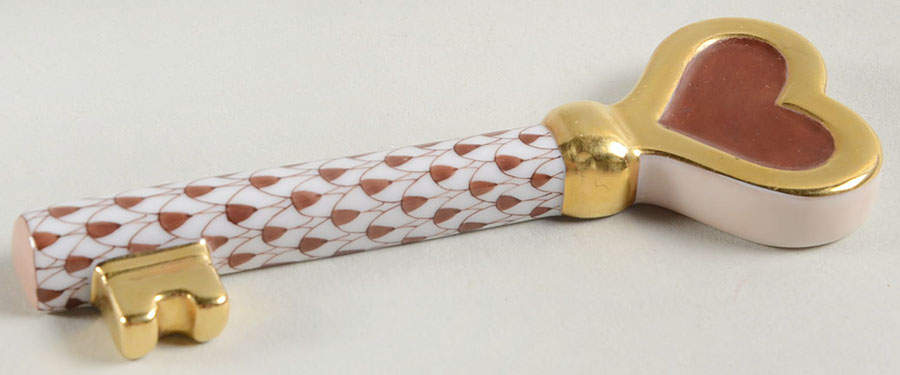 Manmade Objects Key To My Heart-Chocolate - No Box by Herend-1