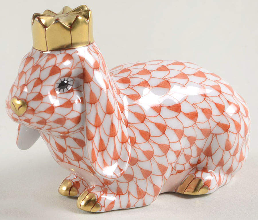Rabbits & Bunnies (Single) Royal Bunny-Rust - No Box by Herend-1