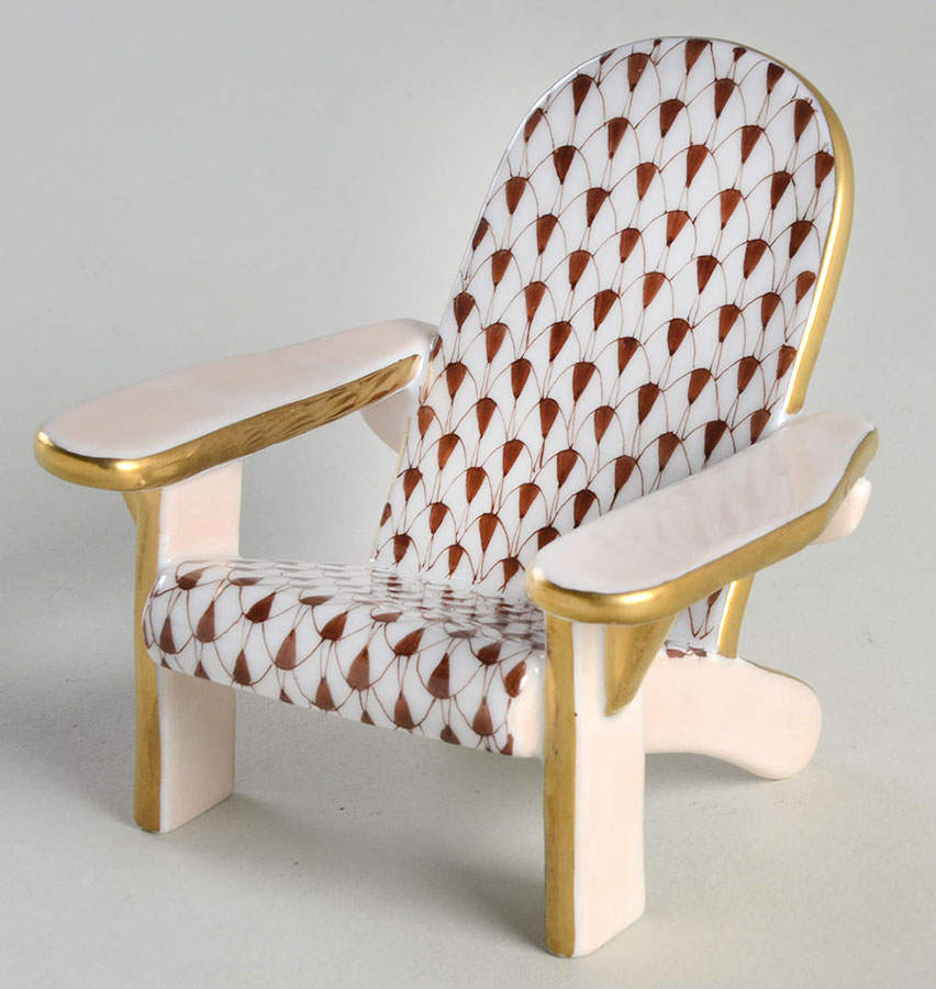 Manmade Objects Adirondack Chair-Chocolate - No Box by Herend-1