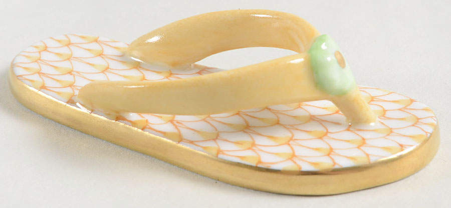 Manmade Objects Flip Flop-Butterscotch - No Box by Herend-1