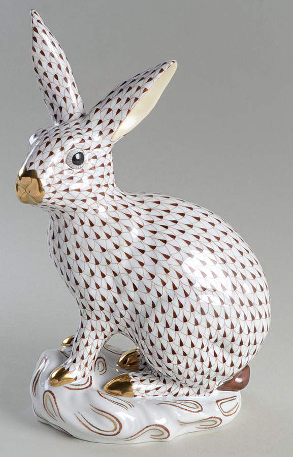 Rabbits & Bunnies (Single) Rabbit-Chocolate - No Box by Herend-1