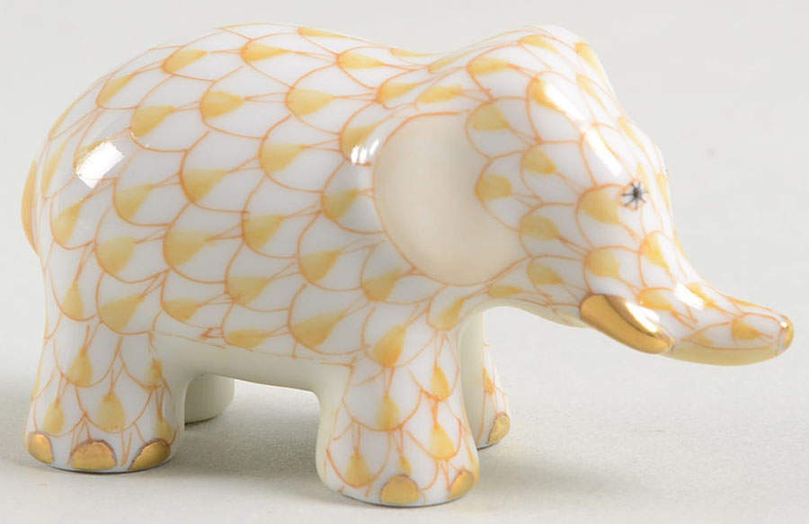 Elephants Little Elephant-Butterscotch - No Box by Herend-1