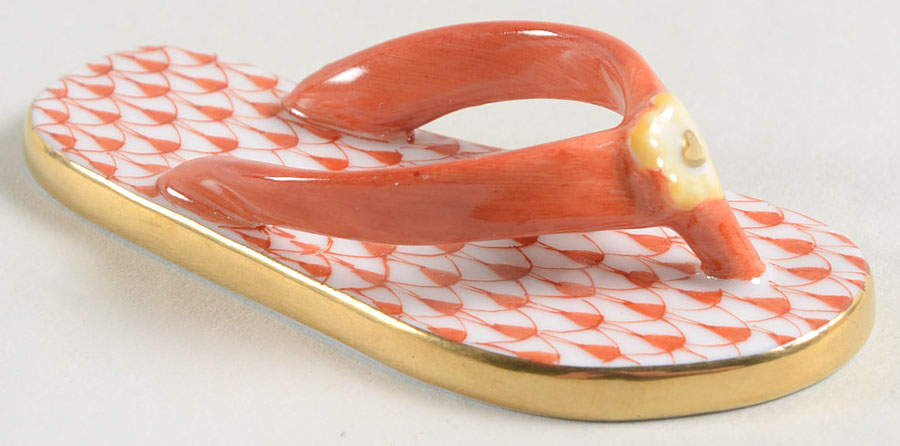 Manmade Objects Flip Flop-Rust - No Box by Herend-1