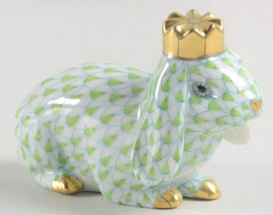 Rabbits & Bunnies (Single) Royal Bunny-Key Lime - No Box by Herend-1