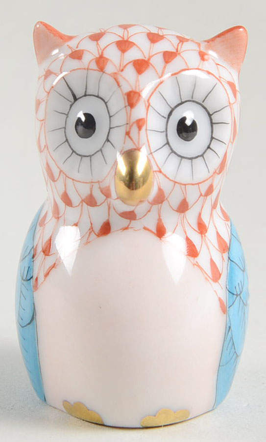Birds of Prey The Professor-Rust/Blue - No Box by Herend-1