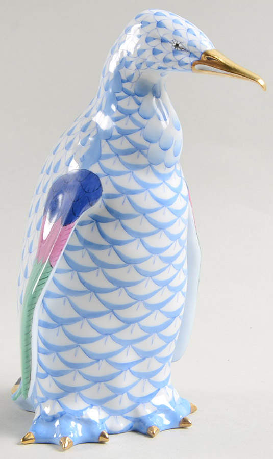 Waterfowl Penguin-Blue - No Box by Herend-1