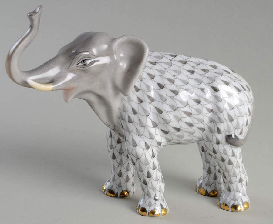 Elephants Elephant Luck-Grey - No Box by Herend-1