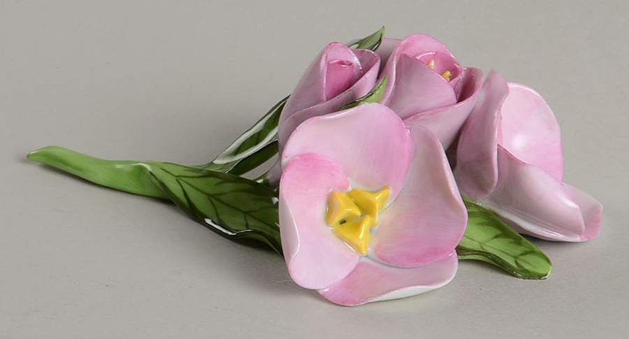 Floral-Plant Pink Flower - No Box by Herend-1