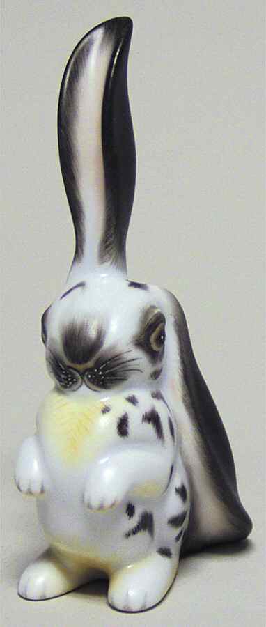 Rabbits & Bunnies (Single) Rabbit-One Ear Up/Natural - No Box by Herend-1