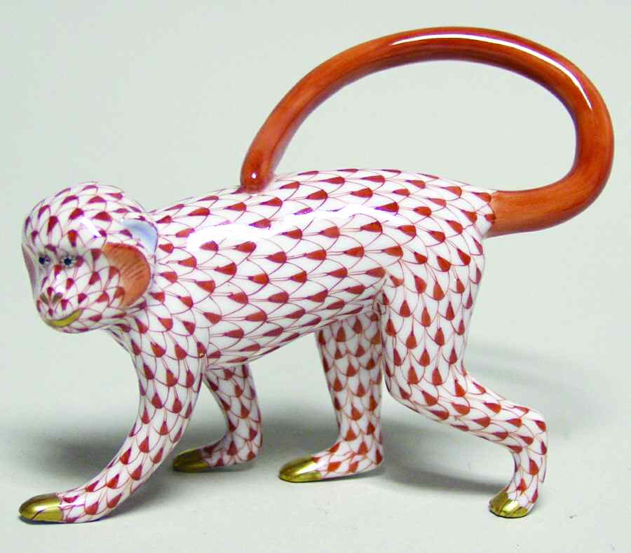 Monkeys Walking Monkey-Rust - No Box by Herend-1