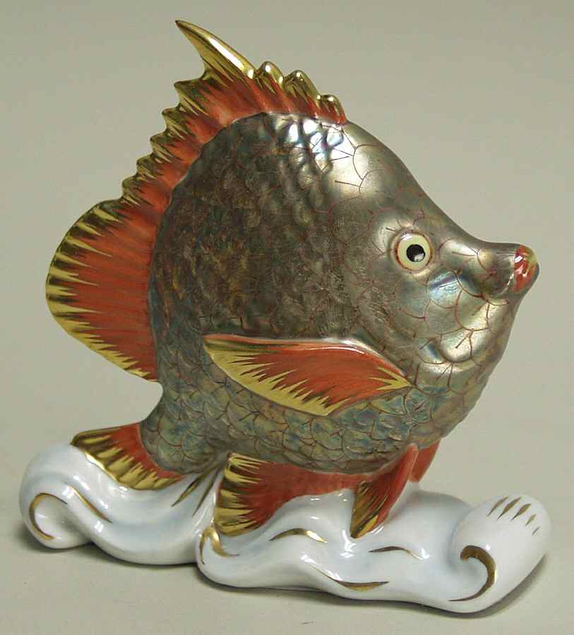 Fish Tropical Fish-Orange - No Box by Herend-1