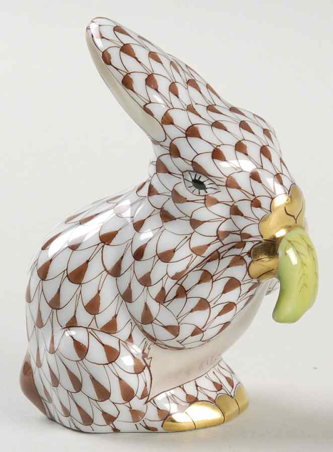 Rabbits & Bunnies (Single) Bunny Eating-Chocolate - No Box by Herend-1