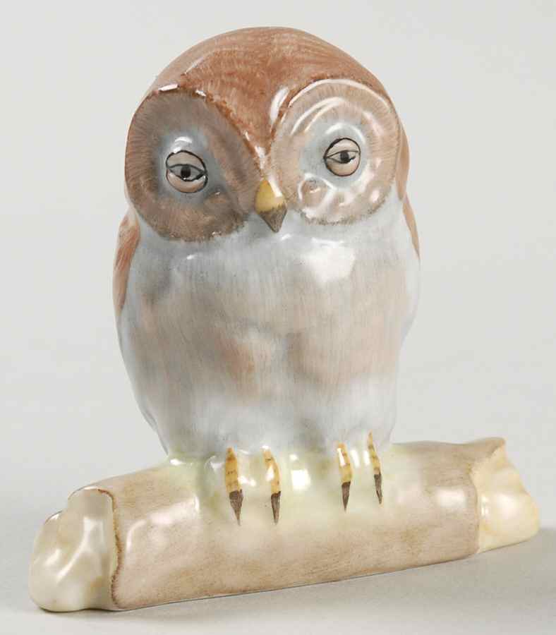 Birds of Prey Owl-Natural - No Box by Herend-1