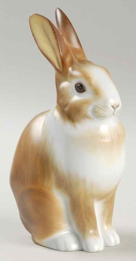 Rabbits & Bunnies (Single) Rabbit-Natural/Decorated - No Box by Herend-1
