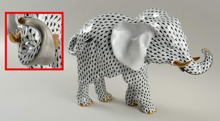 Elephants Elephant-Black - No Box by Herend-1