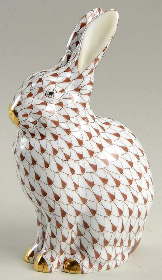 Rabbits & Bunnies (Single) Rabbit-Chocolate - No Box by Herend-1