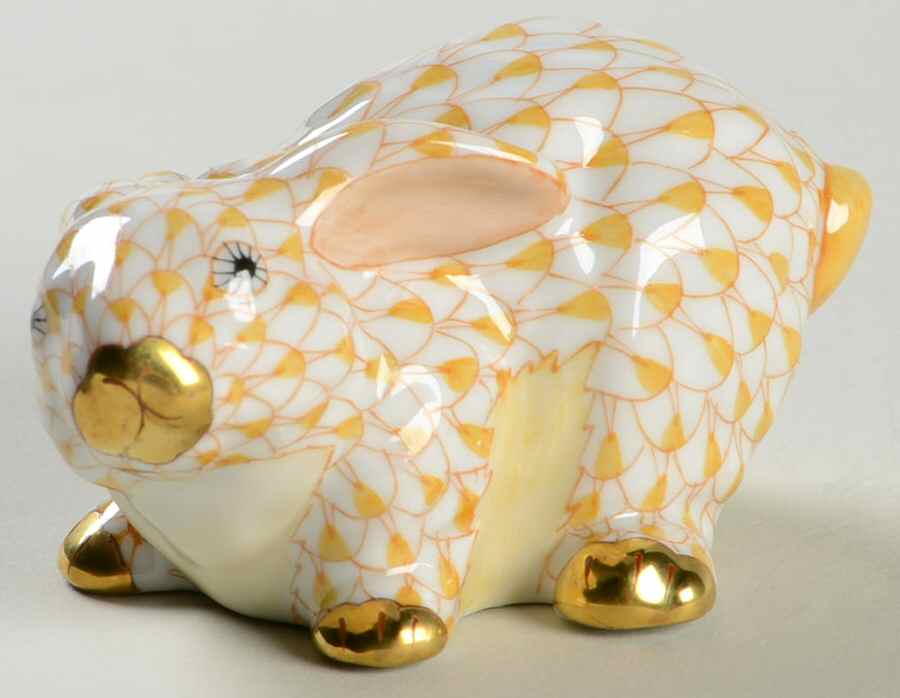Rabbits & Bunnies (Single) Bunny-Butterscotch - No Box by Herend-1