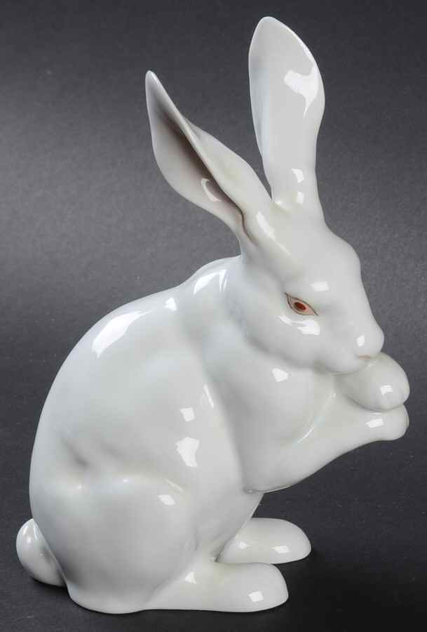 Rabbits & Bunnies (Single) Bunny Paws Up-Natural/White - No Box by Herend-1