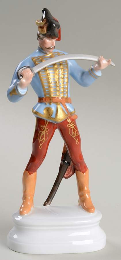 Traditional Hungarian People Hadak Hussar-Natural - No Box by Herend-1