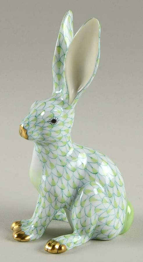 Rabbits & Bunnies (Single) Jack Rabbit-Key Lime - No Box by Herend-1