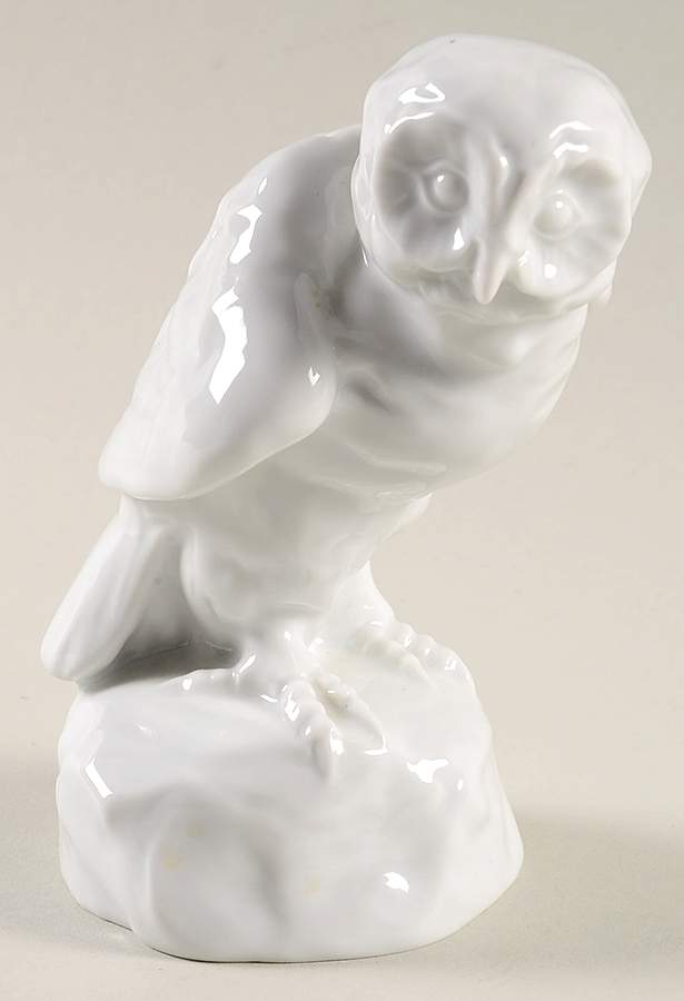Birds of Prey Owl-White - No Box by Herend-1