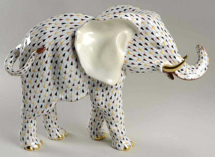 Elephants Elephant-Mosaic - No Box by Herend-1