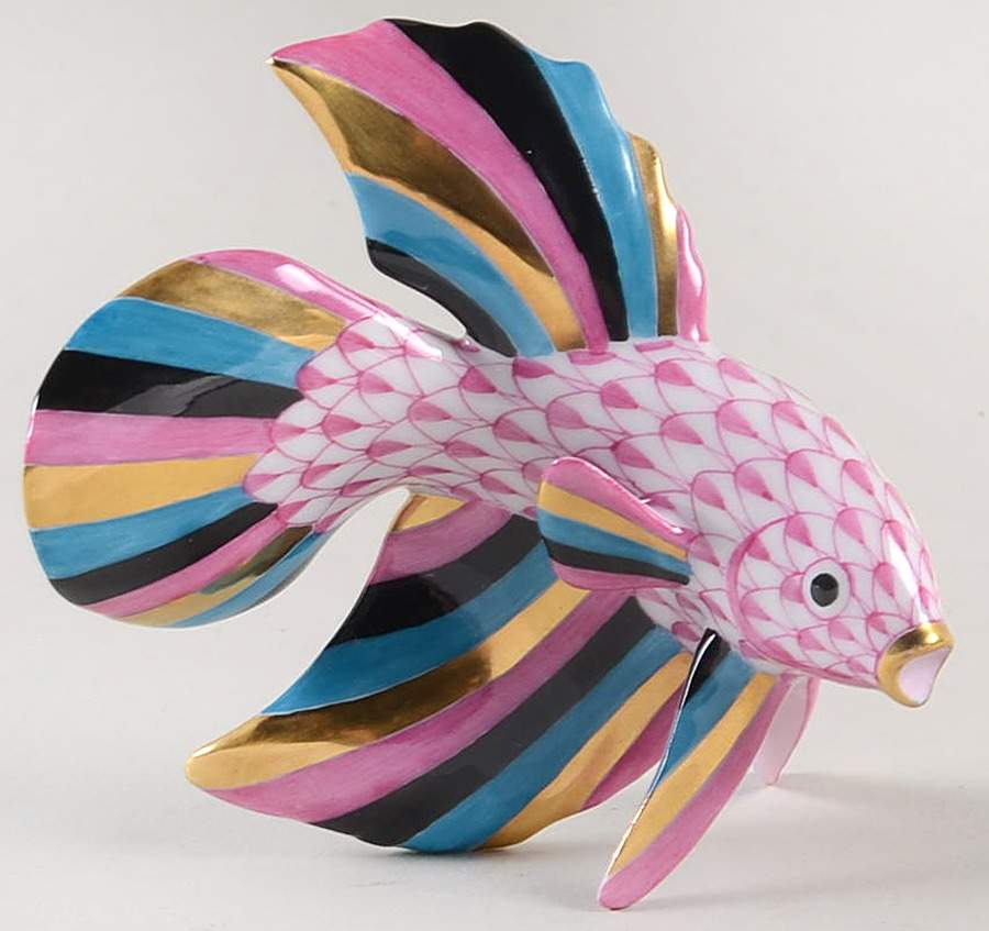 Fish Betta Fish-Raspberry - No Box by Herend-1