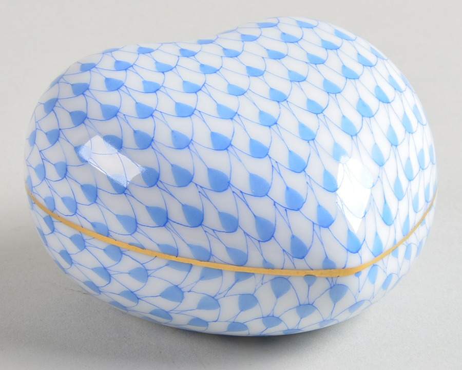 Manmade Objects Heart-Blue - No Box by Herend-1
