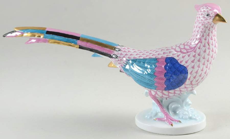 Game Birds Pheasant-Raspberry - No Box by Herend-1