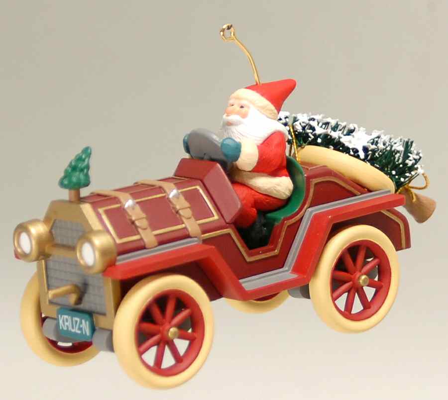 Here Comes Santa 1995 Santa's Roadster - Boxed by Hallmark Gold Crown-1