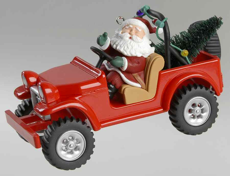 Here Comes Santa 1996 Santa's 4 X 4 - Boxed by Hallmark Gold Crown-1