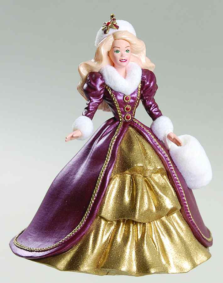 Holiday Barbie (1993-1998) Holiday Barbie-1996 - No Box by Hallmark Gold Crown-1