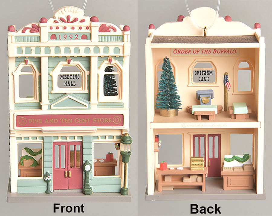 Nostalgic Houses & Shops 1992-Five & Ten Cent Store - Boxed by Hallmark Gold Crown-1