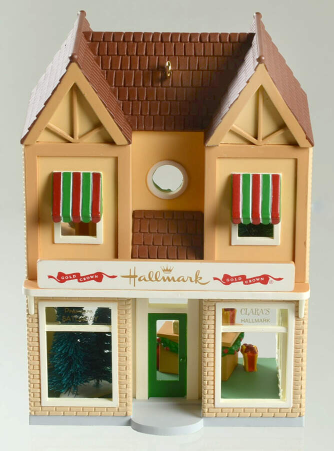 Nostalgic Houses & Shops Clara's Hallmark Shop-Club - With Box by Hallmark Gold Crown-1