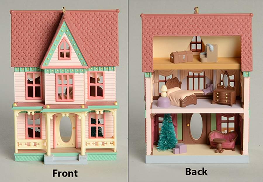 Nostalgic Houses & Shops 1996-Victorian Painted Lady - Boxed by Hallmark Gold Crown-1