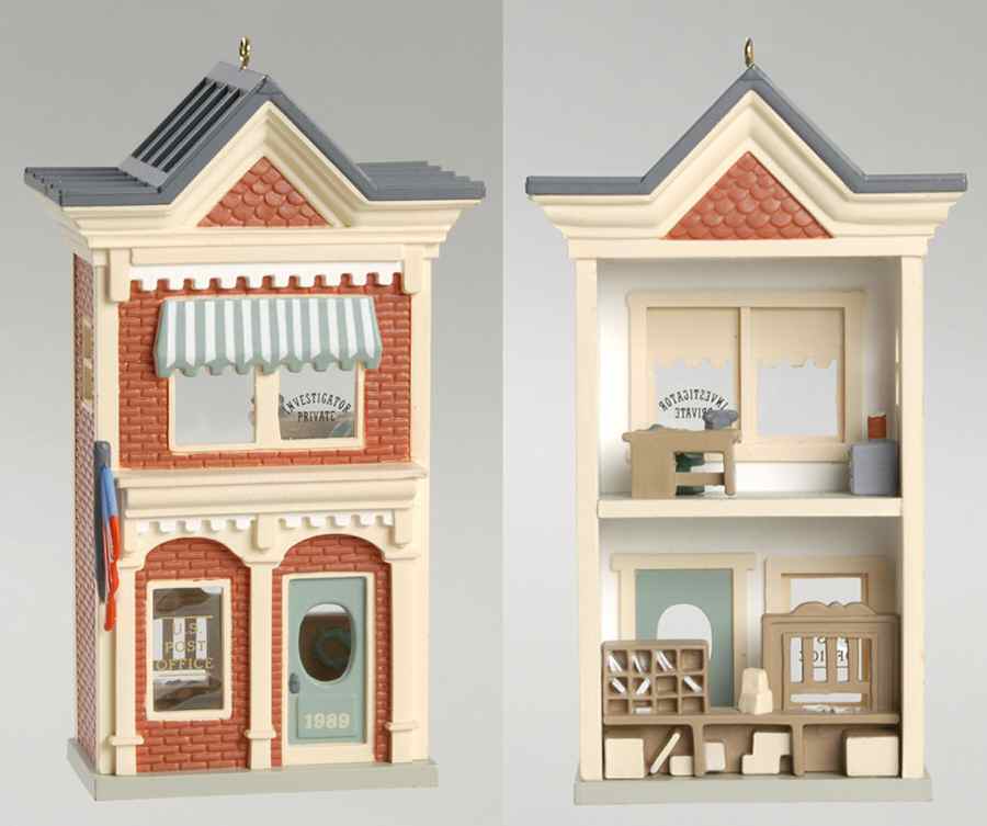 Nostalgic Houses & Shops 1989-U.S. Post Office - Boxed by Hallmark Gold Crown-1