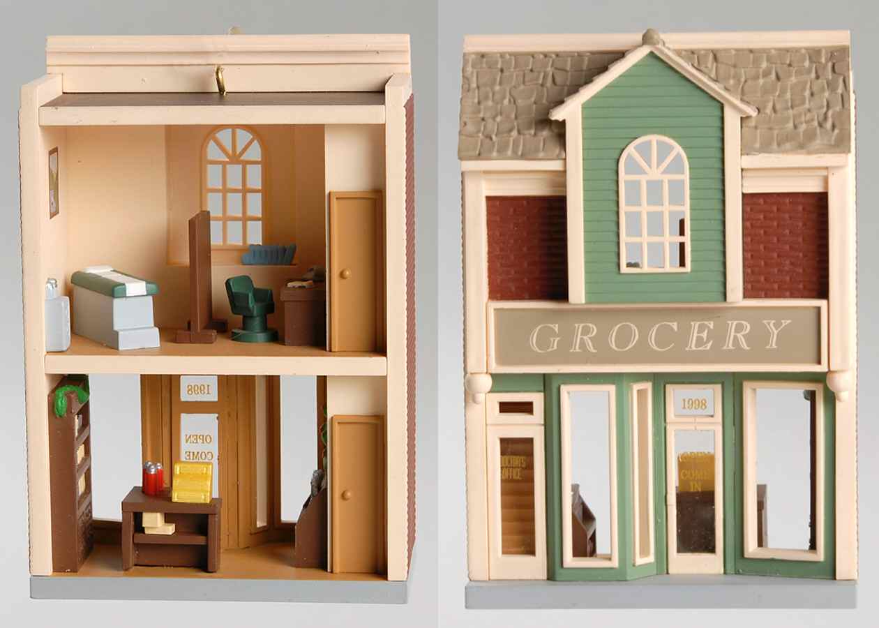 Nostalgic Houses & Shops 1998-Grocery Store - Boxed by Hallmark Gold Crown-1
