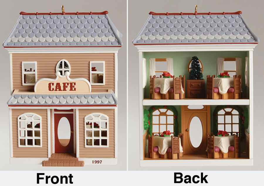 Nostalgic Houses & Shops 1997-Cafe - With Box by Hallmark Gold Crown-1