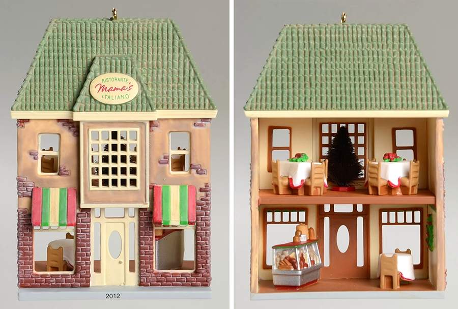 Nostalgic Houses & Shops 2012-Mama's Ristorante Italiano - Boxed by Hallmark Gold Crown-1