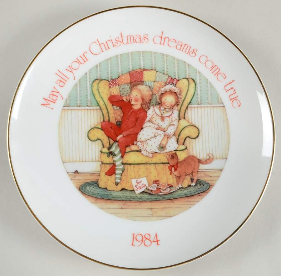 Christmas Plate May All Your Christmas Dreams Come True - No Box 84a by Holly Hobbie-1